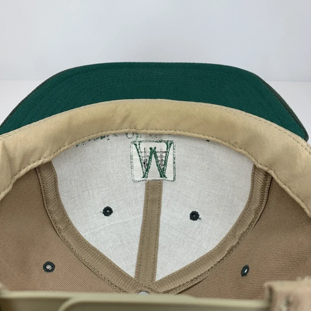 Mannix Oil Company Inc Hat Tan Green Adjustable Snapback Cap Factory